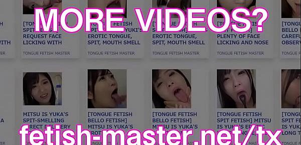  Japanese Asian Tongue Spit Face Nose Licking Sucking Kissing Handjob Fetish - More at fetish-master.net